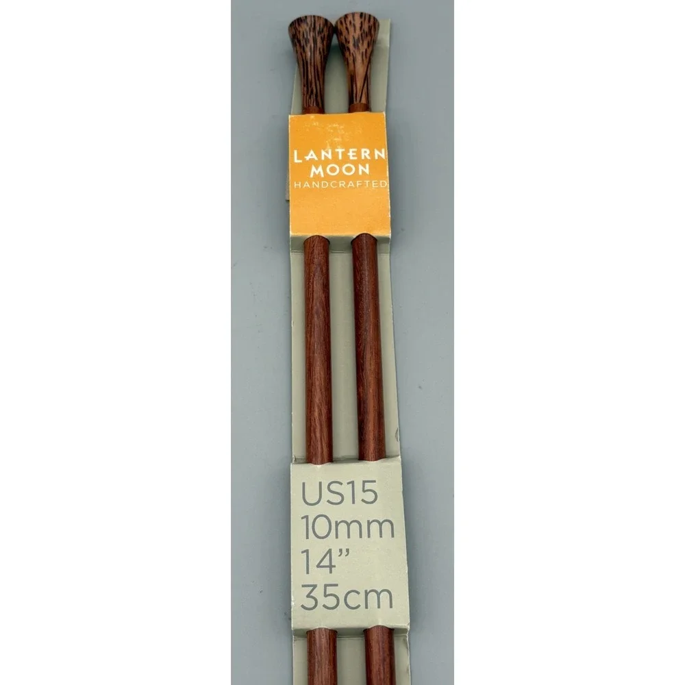 Lantern Moon Handcrafted Rosewood Crochet Knitting Needles US 15 10mm 14